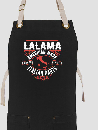 Italian Parts Black/Stone Canvas Work Apron