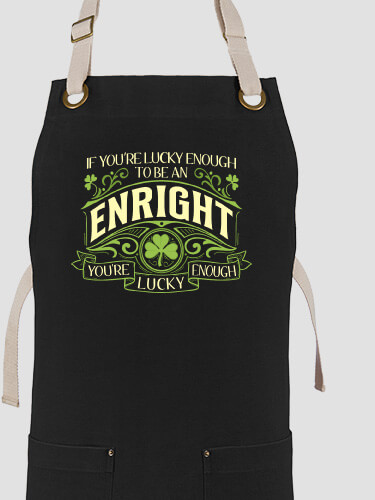 Lucky Enough Black/Stone Canvas Work Apron