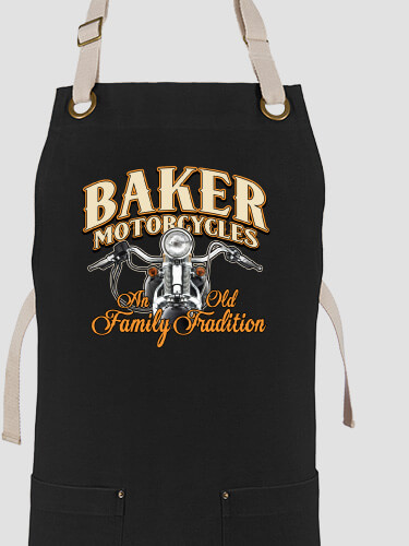 Motorcycle Family Tradition Black/Stone Canvas Work Apron
