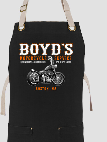 Motorcycle Service BP Black/Stone Canvas Work Apron