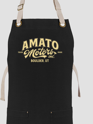 Motors Black/Stone Canvas Work Apron