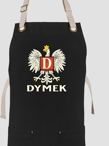 Polish Monogram Black/Stone Canvas Work Apron