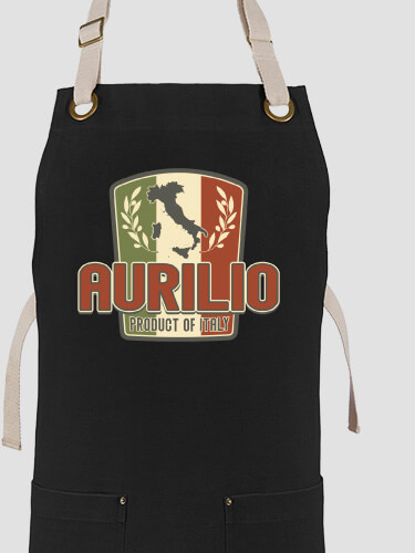 Product Of Italy Black/Stone Canvas Work Apron