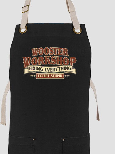 Workshop Black/Stone Canvas Work Apron