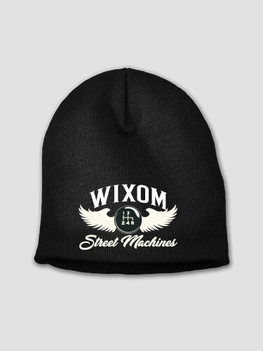 Street Machines Black Embroidered Beanie