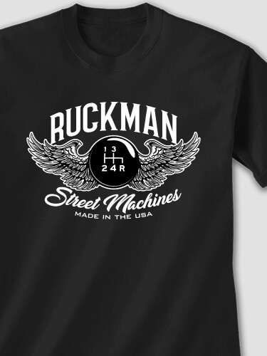 Street Machines Black Adult T-Shirt