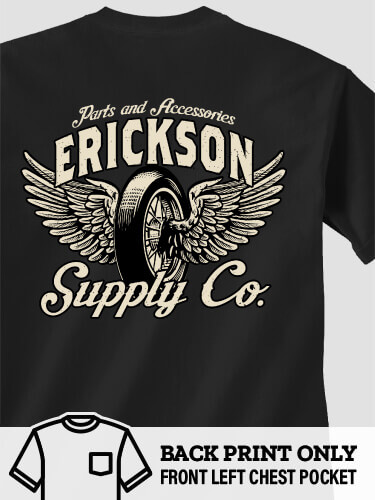 Supply Company Black Pocket Adult T-Shirt