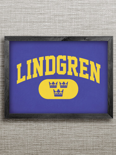 Swedish Varsity Black Framed Wall Art 16.5 x 12.5