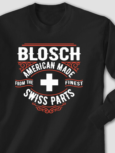 Swiss Parts Black Adult Long Sleeve