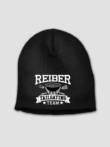 Tailgating Team Black Embroidered Beanie
