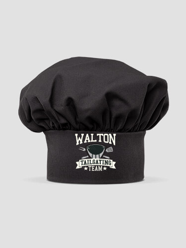 Tailgating Team Black Embroidered Chef Hat