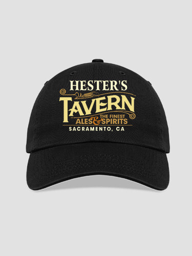 Tavern Black Embroidered Hat