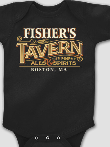 Tavern Black Baby Bodysuit