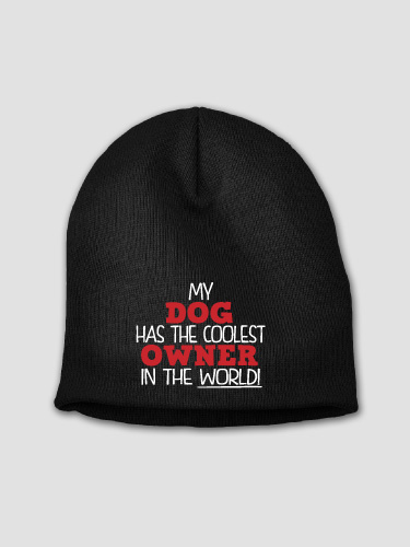 The Coolest Black Embroidered Beanie