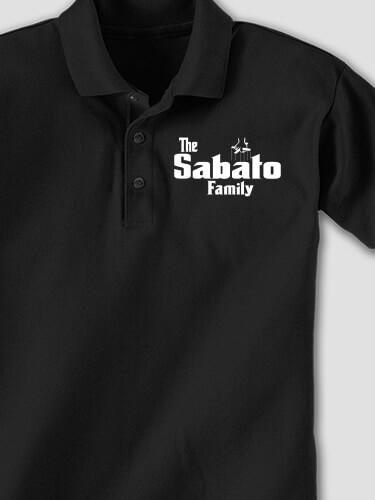 The Family Black Embroidered Polo Shirt