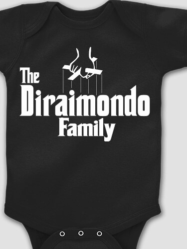 The Family Black Baby Bodysuit