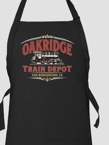Train Depot Black Apron