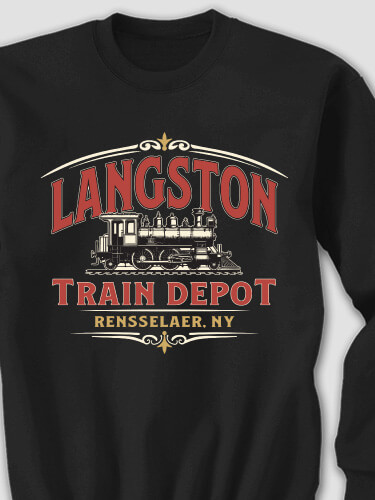 Train Depot Black Adult Sweatshirt