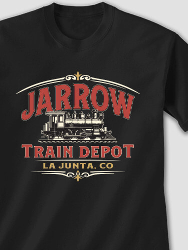 Train Depot Black Adult T-Shirt