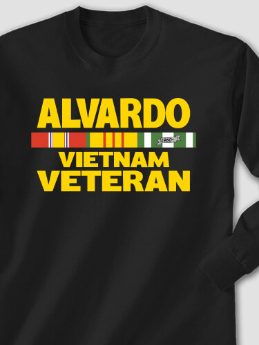 Vietnam Veteran Black Adult Long Sleeve