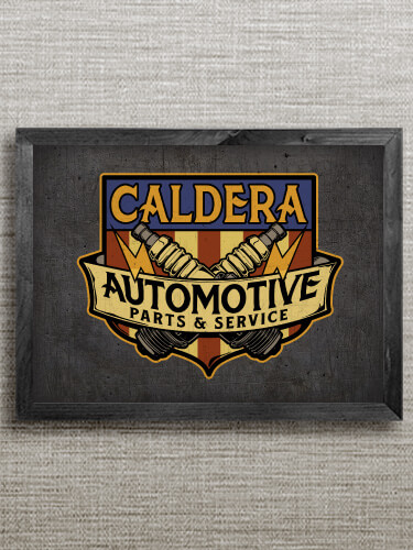 Vintage Automotive Black Framed Wall Art 16.5 x 12.5