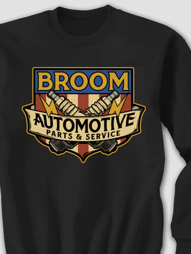 Vintage Automotive Black Adult Sweatshirt