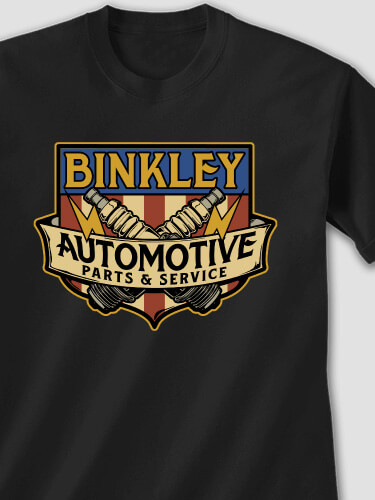 Vintage Automotive Black Adult T-Shirt
