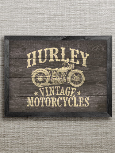 Vintage Motorcycles Black Framed Wall Art 16.5 x 12.5