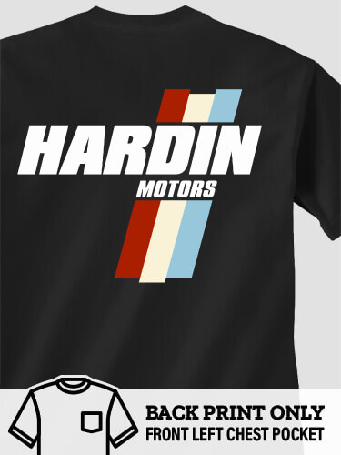 Vintage Motors Black Pocket Adult T-Shirt