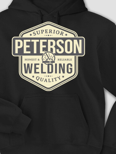 Welding Black Adult Hooded Sweatshirt