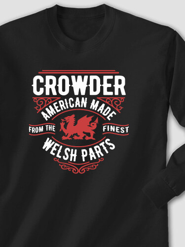 Welsh Parts Black Adult Long Sleeve
