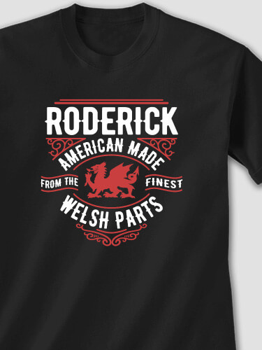 Welsh Parts Black Adult T-Shirt