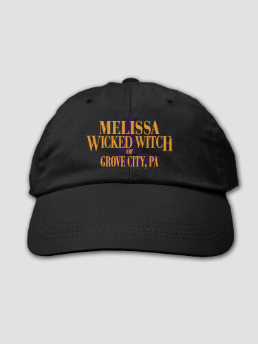 Wicked Witch Black Embroidered Hat