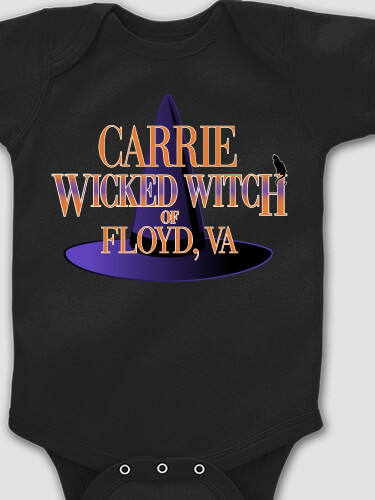 Wicked Witch Black Baby Bodysuit