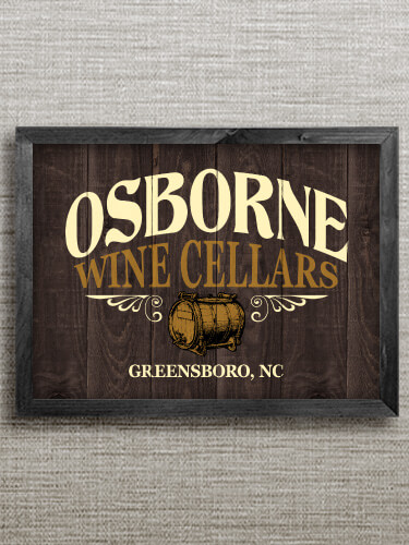 Wine Cellars Black Framed Wall Art 16.5 x 12.5