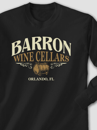 Wine Cellars Black Adult Long Sleeve