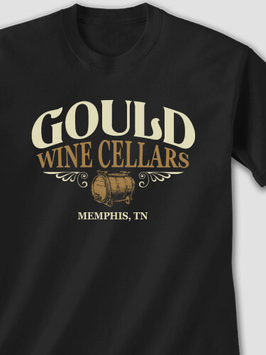 Wine Cellars Black Adult T-Shirt