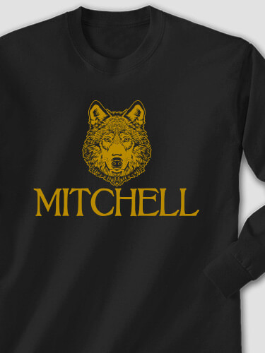 Wolf Black Adult Long Sleeve