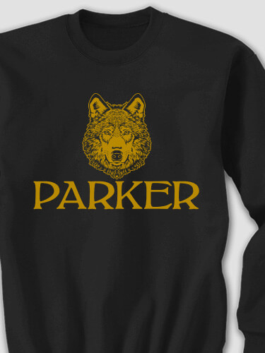 Wolf Black Adult Sweatshirt