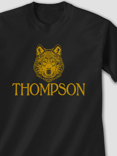 Wolf Black Adult T-Shirt