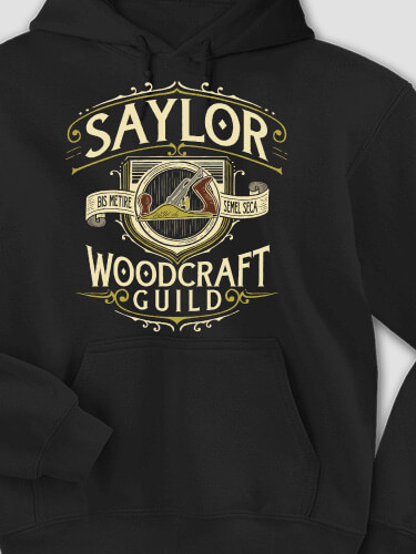 Woodcraft Guild Black Adult Hooded Sweatshirt