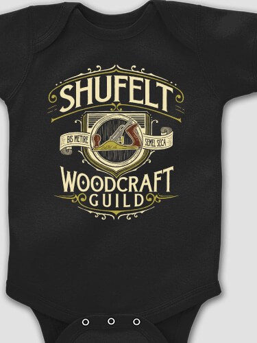 Woodcraft Guild Black Baby Bodysuit