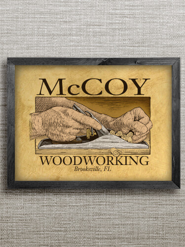 Woodworking Black Framed Wall Art 16.5 x 12.5