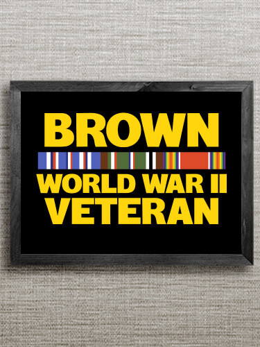 WW2 European Veteran Black Framed Wall Art 16.5 x 12.5