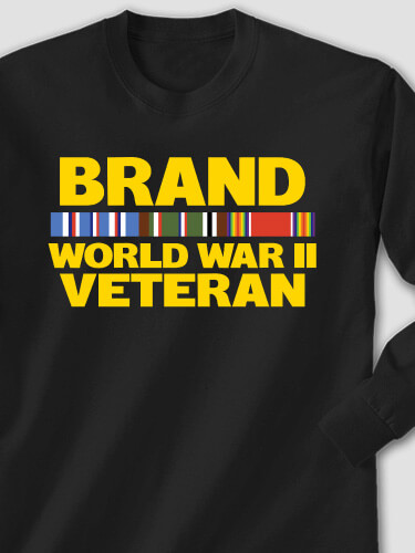 WW2 European Veteran Black Adult Long Sleeve