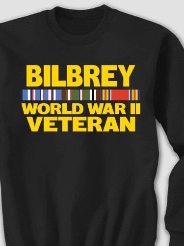 WW2 European Veteran Black Adult Sweatshirt