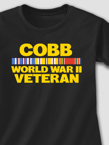 Black WW2 Pacific Veteran Personalized fitted-ladiestee 