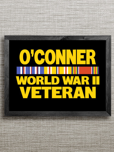 WW2 Pacific Veteran Black Framed Wall Art 16.5 x 12.5