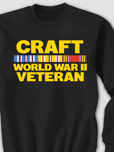 WW2 Pacific Veteran Black Adult Sweatshirt