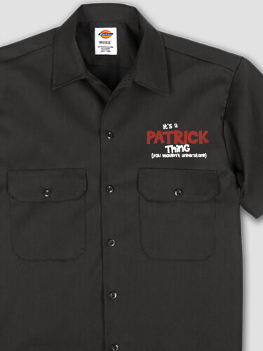 You Wouldn't Understand Black Embroidered Work Shirt